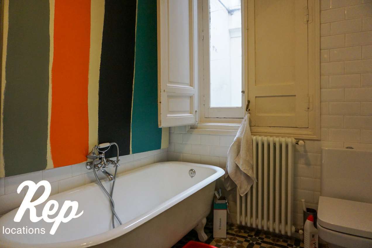 Bathroom with clawfoot bathtub